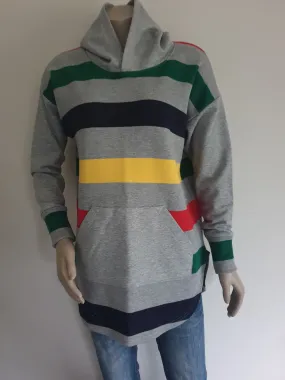 Longline Stripe Hoody