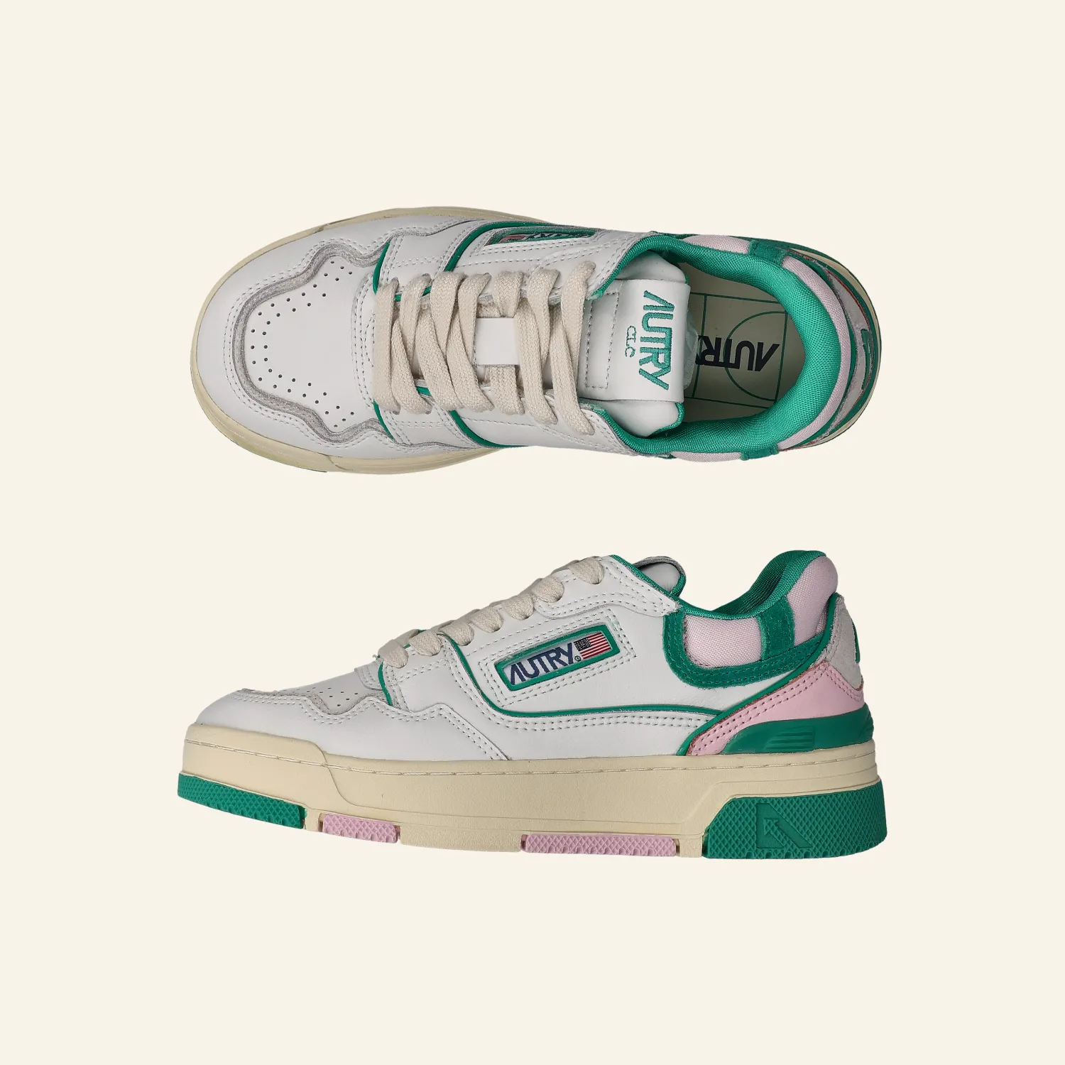 LOW SNEAKER CLC  | White/Green/Pink