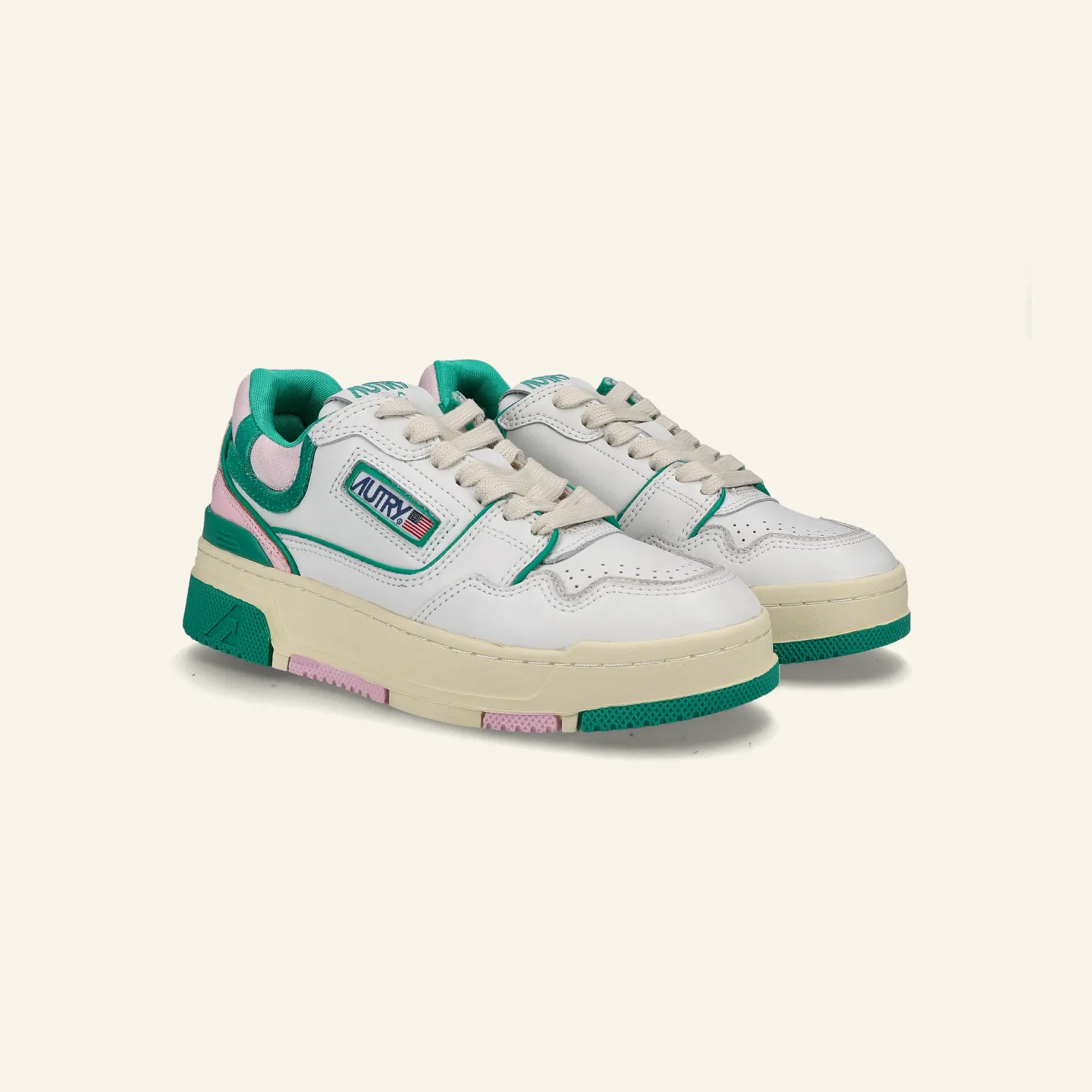 LOW SNEAKER CLC  | White/Green/Pink