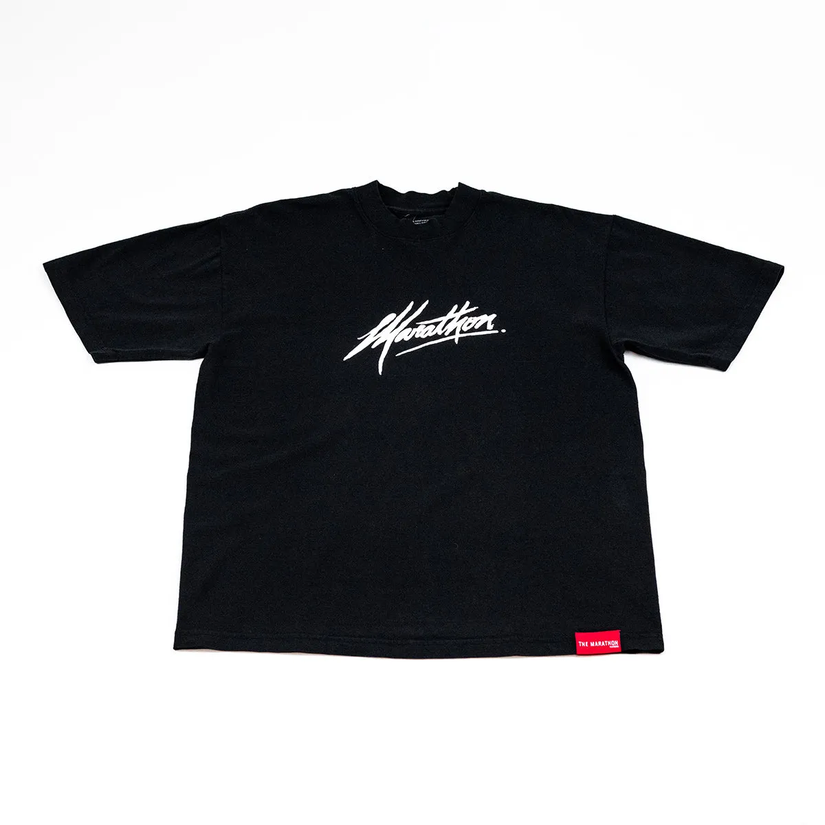 Marathon Script Signature T-shirt - Black/White