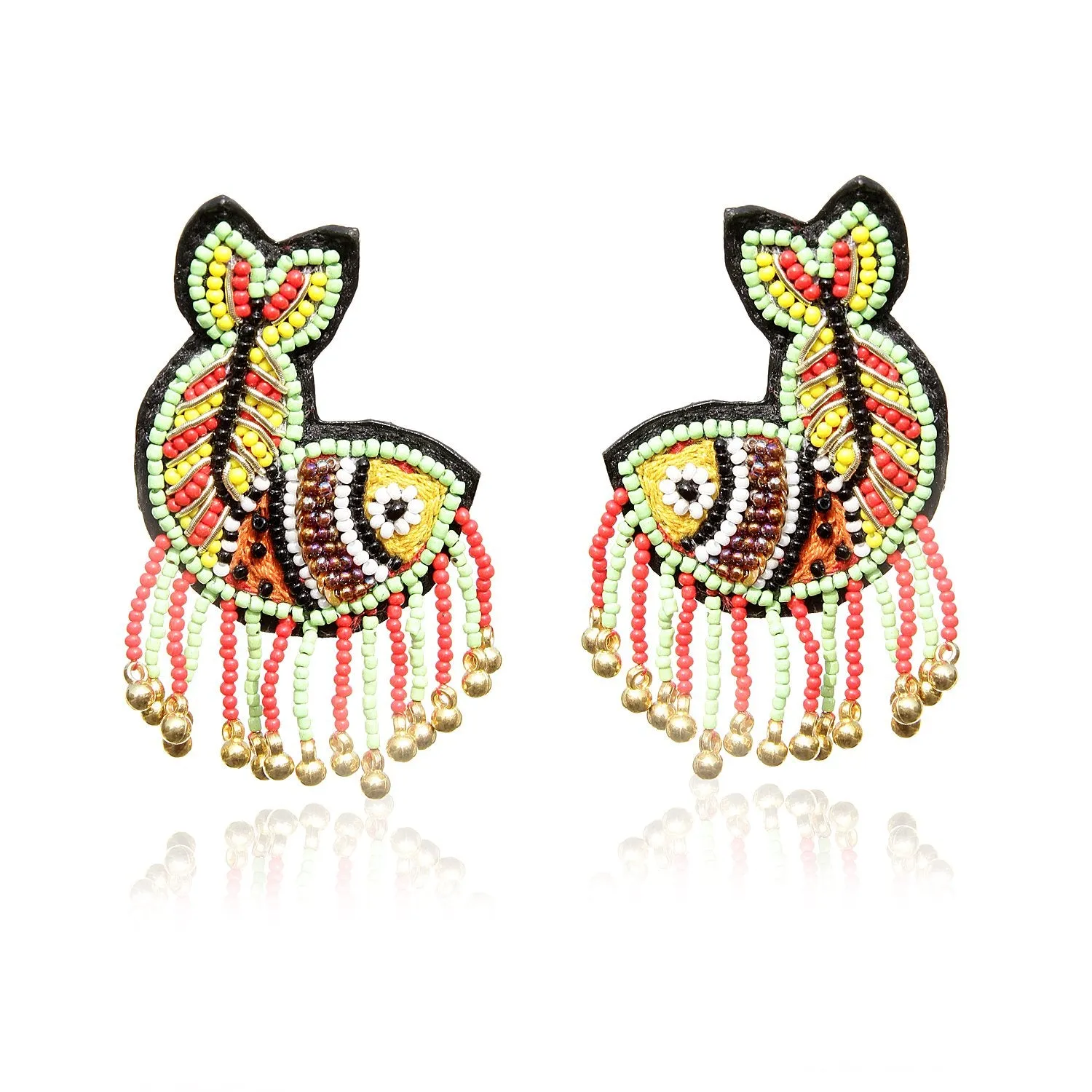 Matsya Embroidered Earring