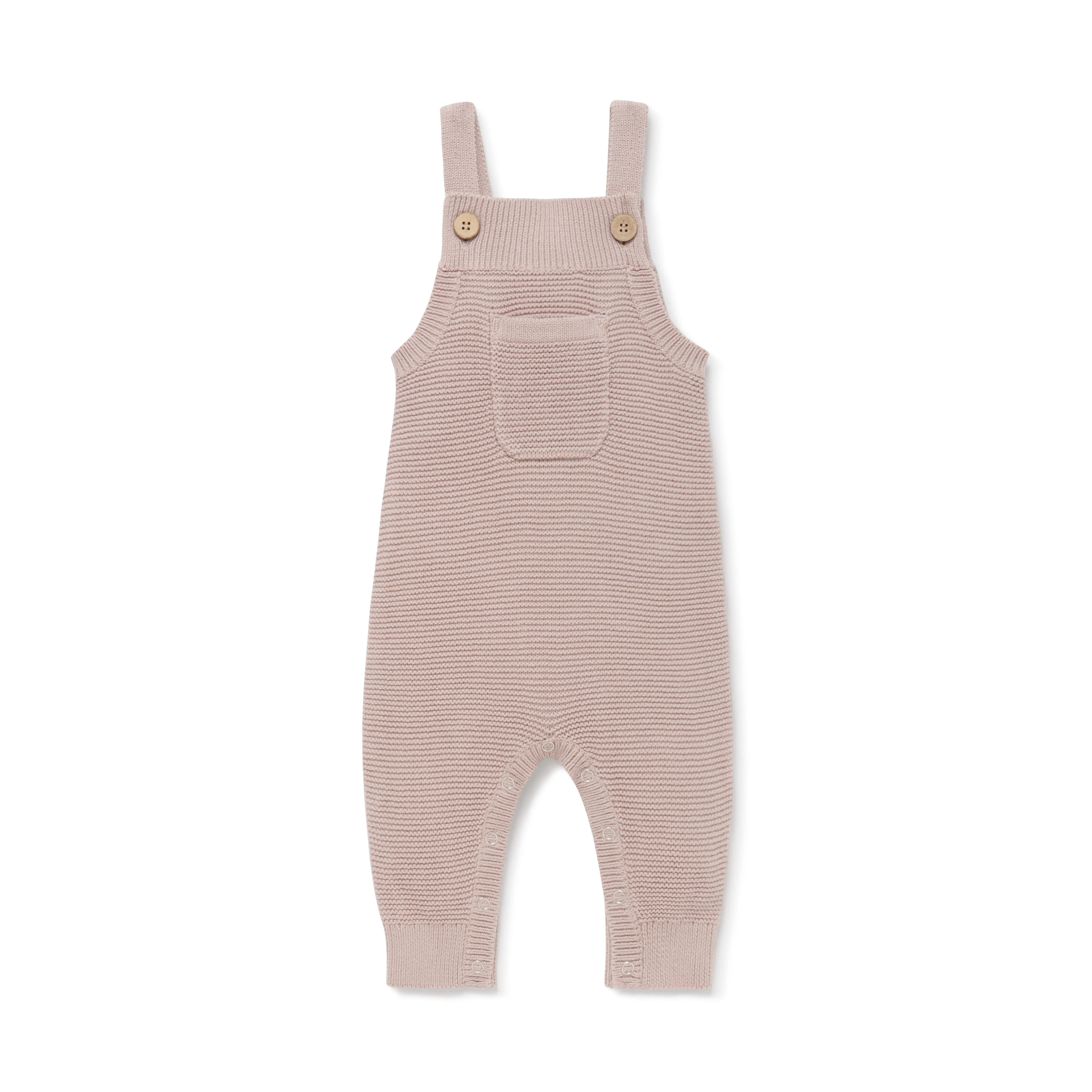 Mauve Pink Knit Overalls