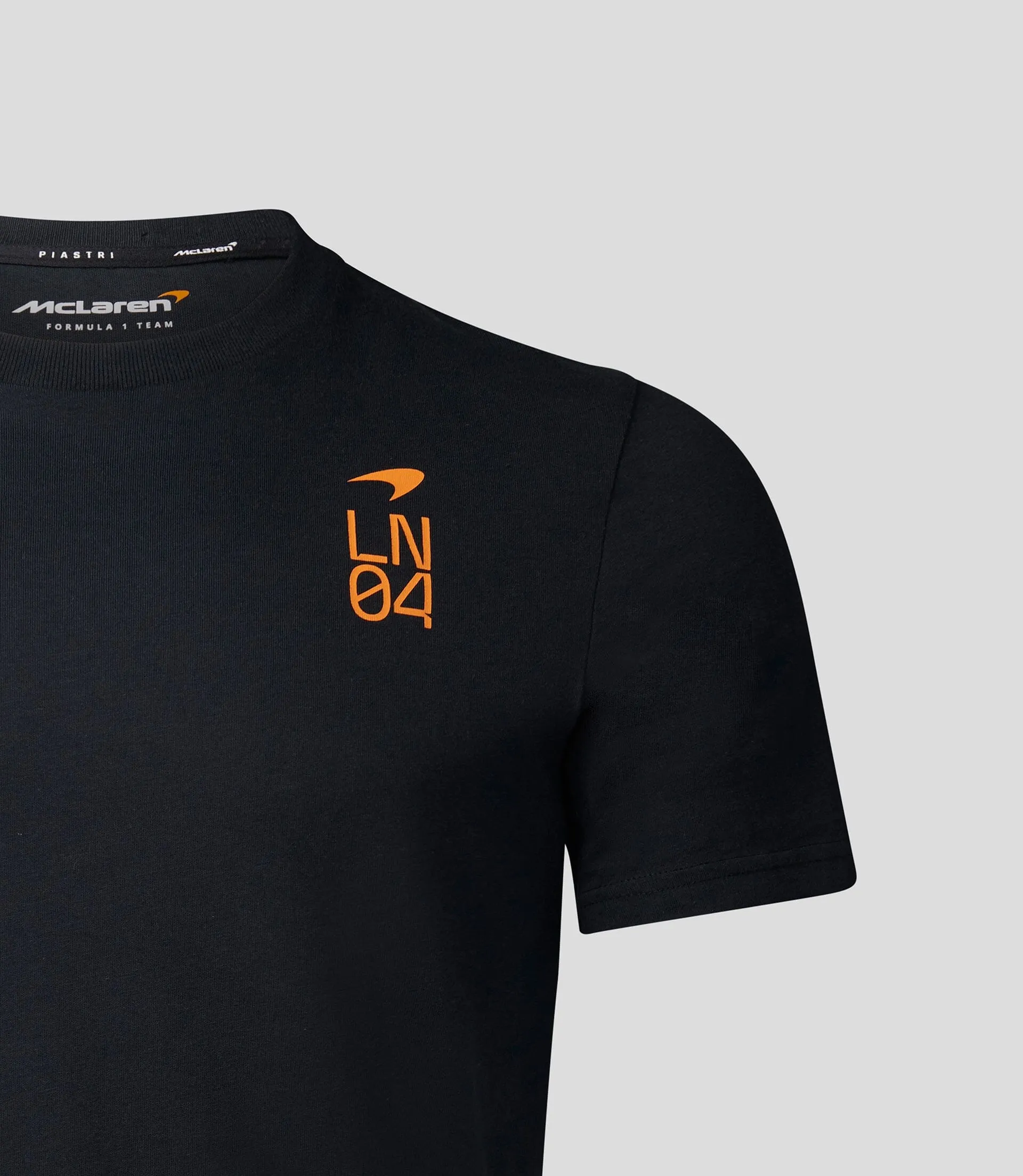 McLaren F1 Lando Norris Men's Core Essential T-Shirt- Anthracite/Orange/Blue