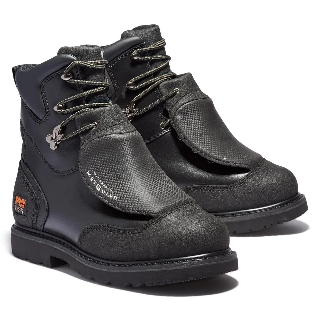 Met Guard 8 Inch Steel-Toe Waterproof Work Boot Black