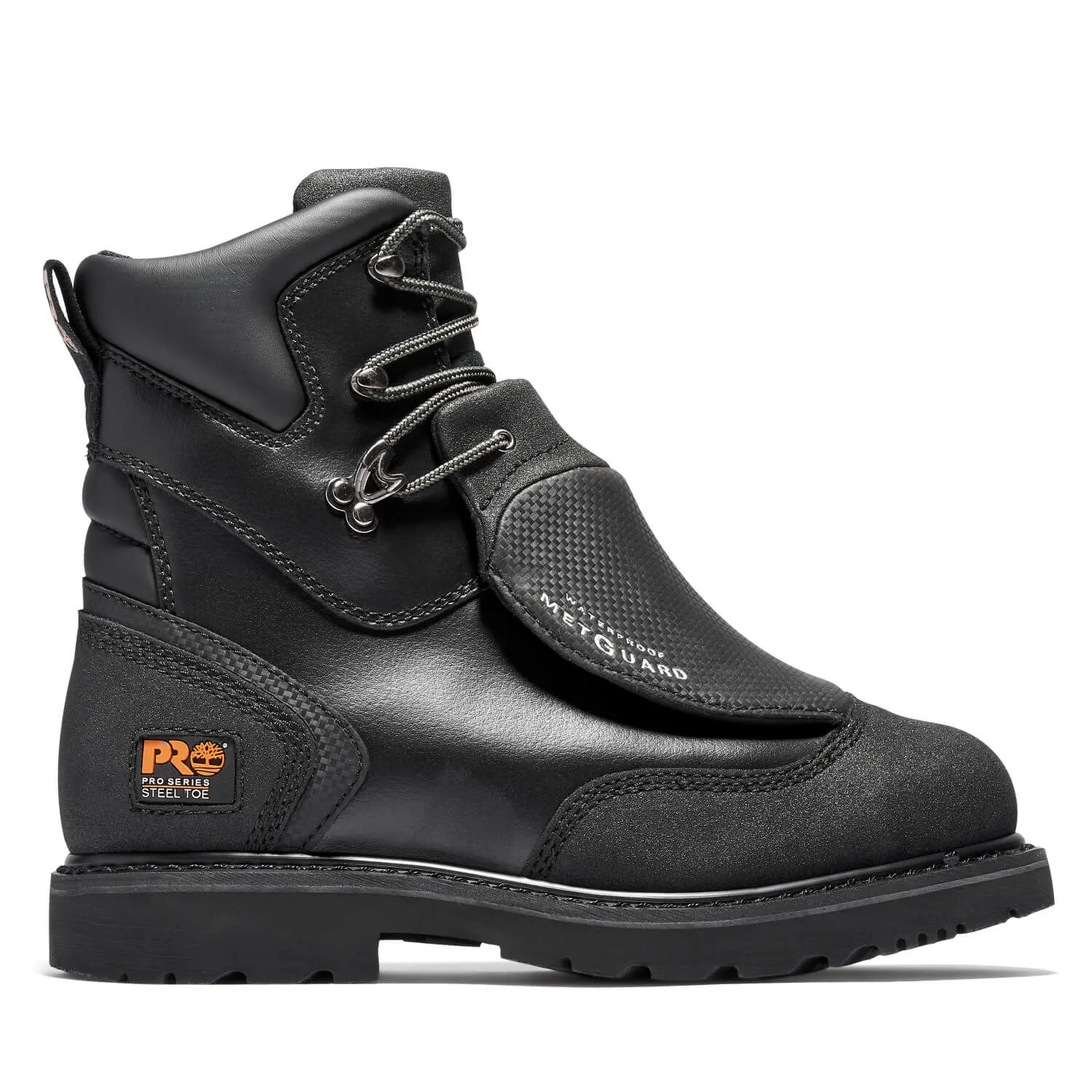 Met Guard 8 Inch Steel-Toe Waterproof Work Boot Black