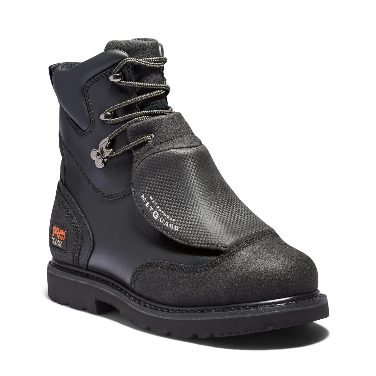 Met Guard 8 Inch Steel-Toe Waterproof Work Boot Black