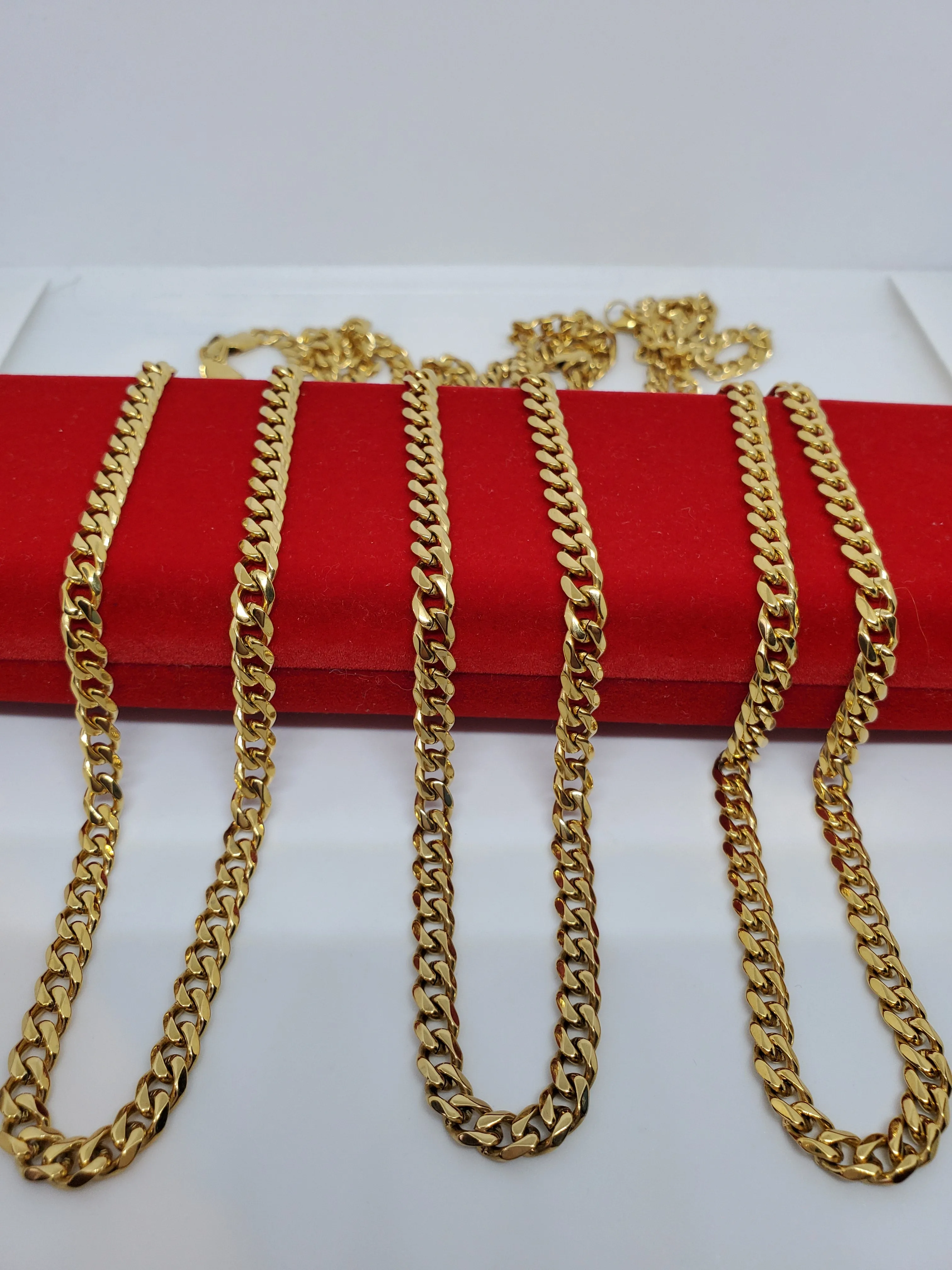 Miami cuban link gold plated unisex chain