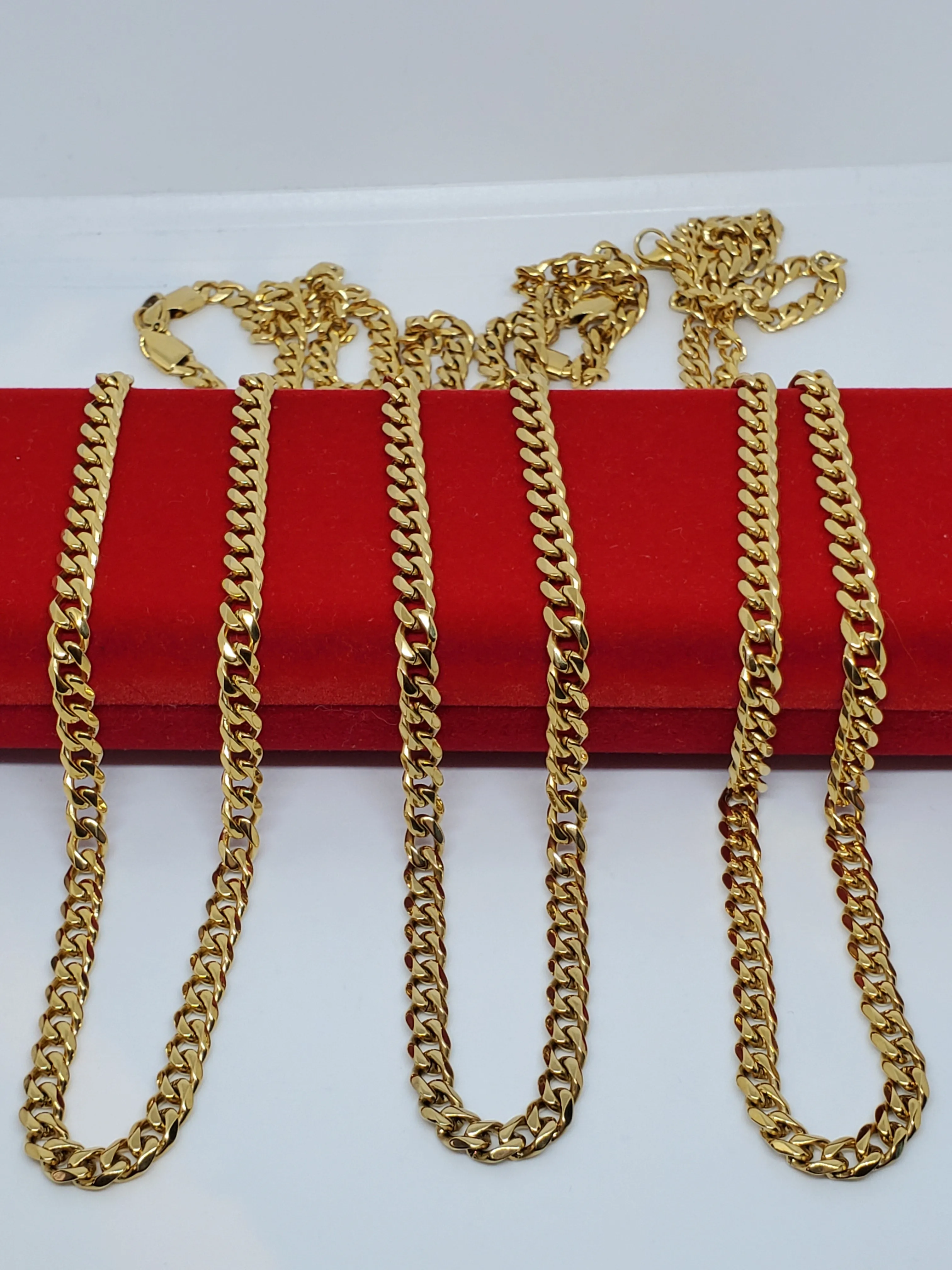 Miami cuban link gold plated unisex chain