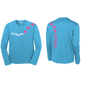 Mine Just Kidding Yours With Pickleballs (Purple Rainbow Pink) Customizable | Youth Long Sleeve Athletic Shirt | 100% Polyester