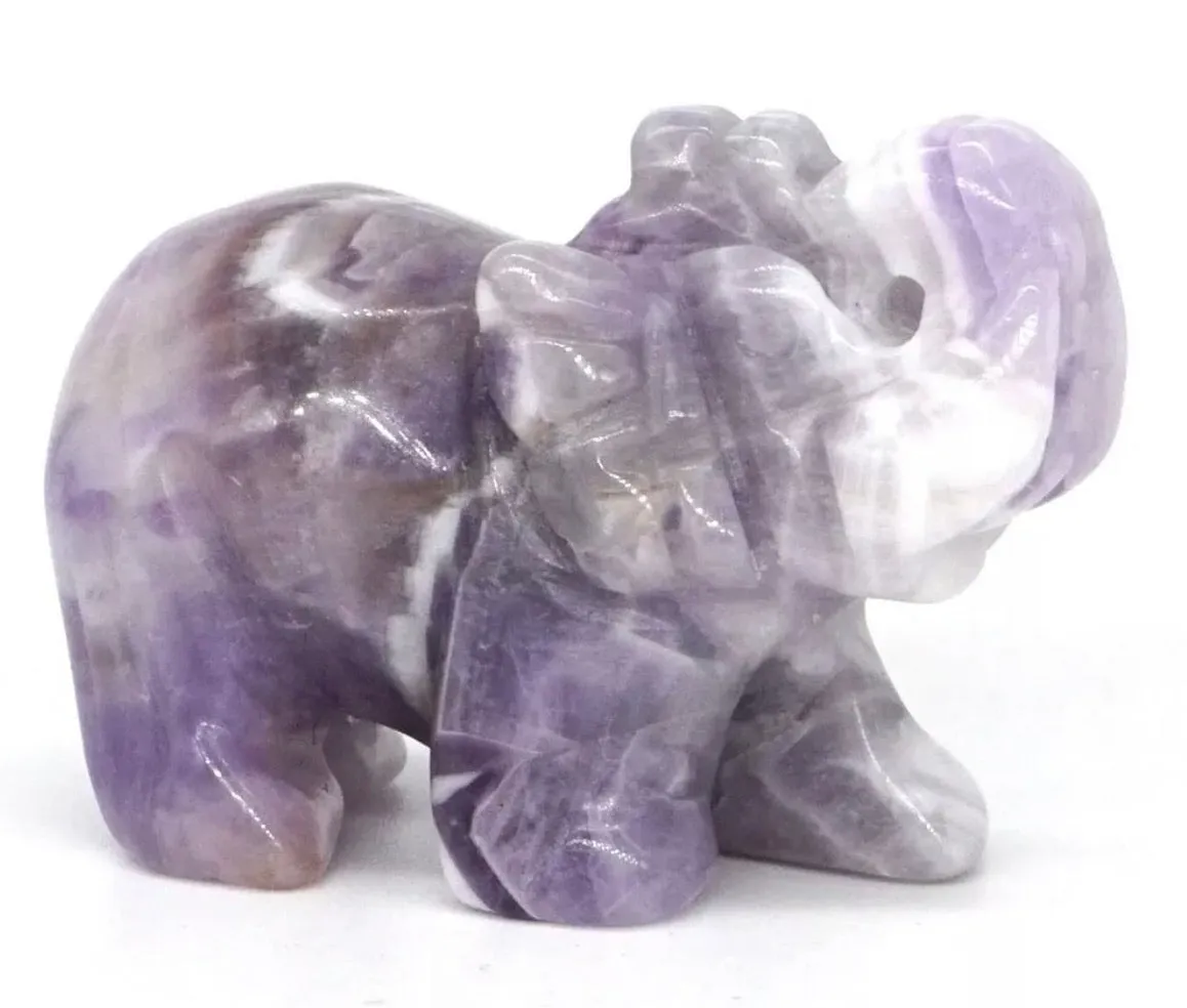 Natural Amethyst Gemstone Elephant