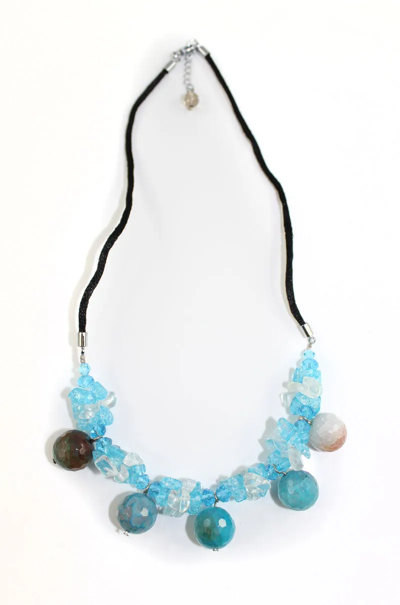 Natural Stone & Glass & Beads Necklace