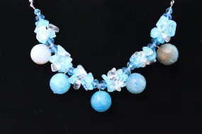 Natural Stone & Glass & Beads Necklace