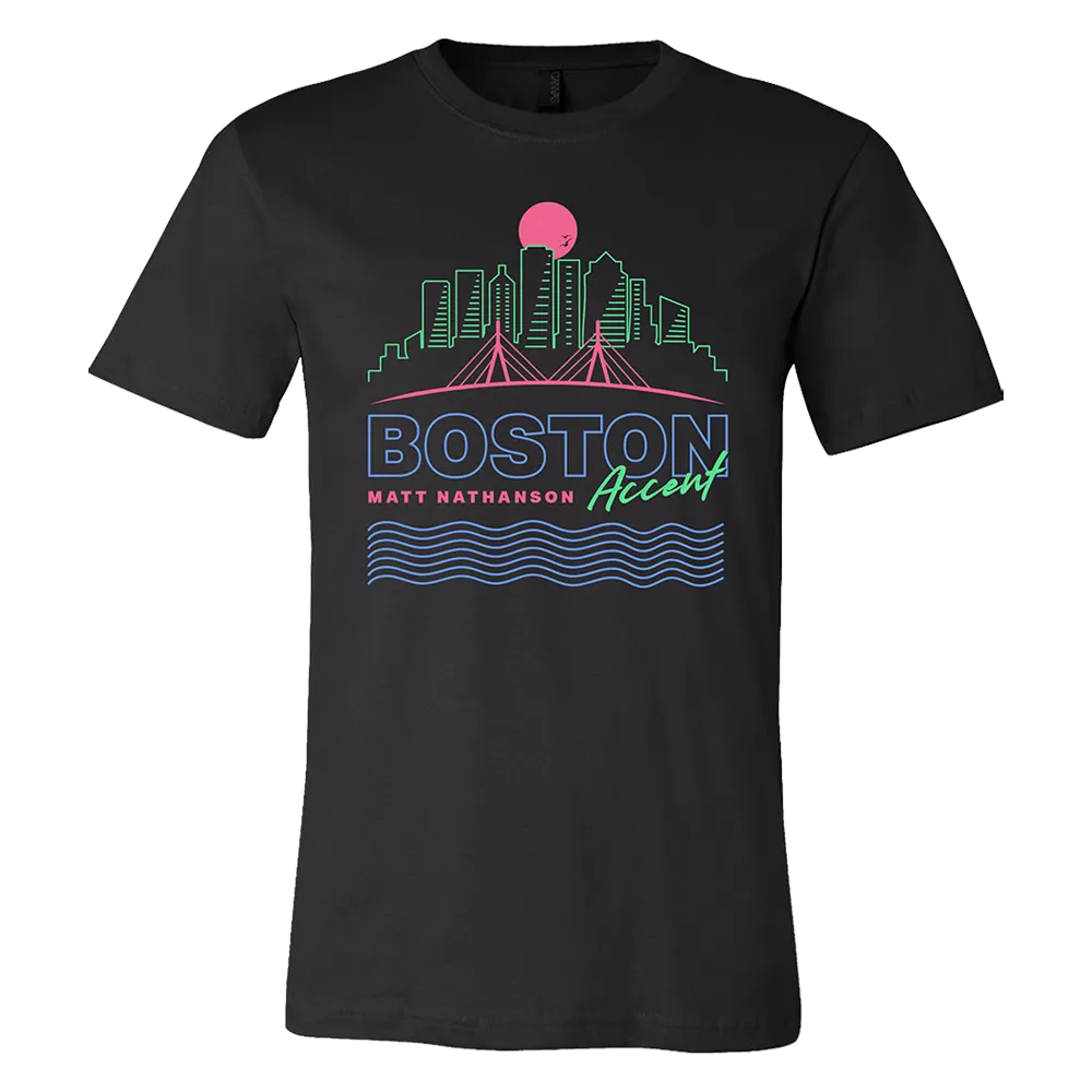 Neon Black Boston Tour Tee