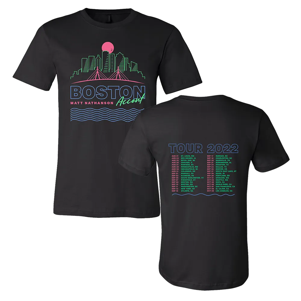 Neon Black Boston Tour Tee