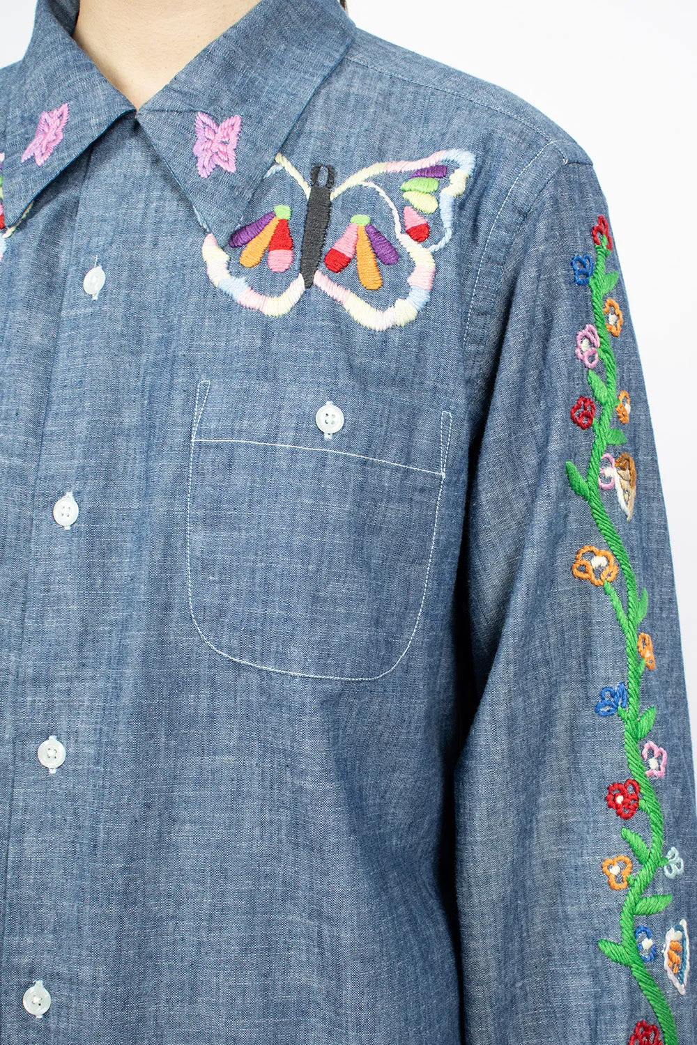 One-Up Shirt Chambray Embroidery