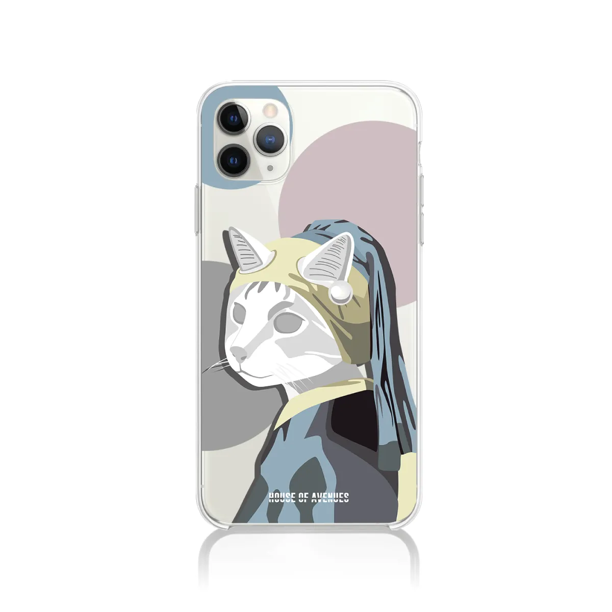 Original Design Phone Case - Cat with a Pearl Earring - Style B