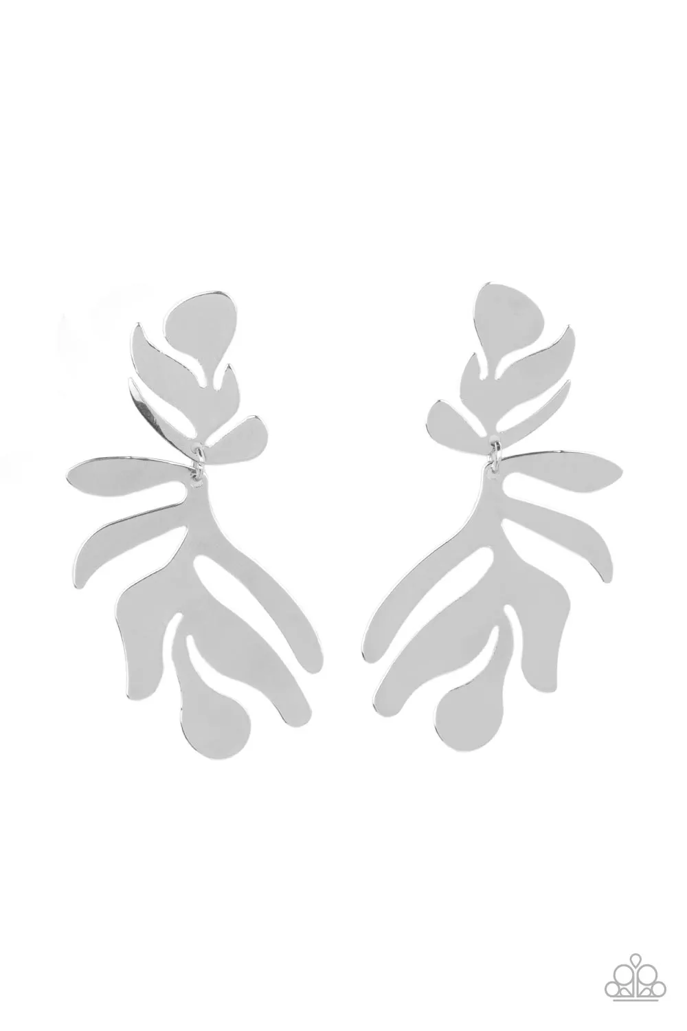 Palm Picnic - Silver Post Earring