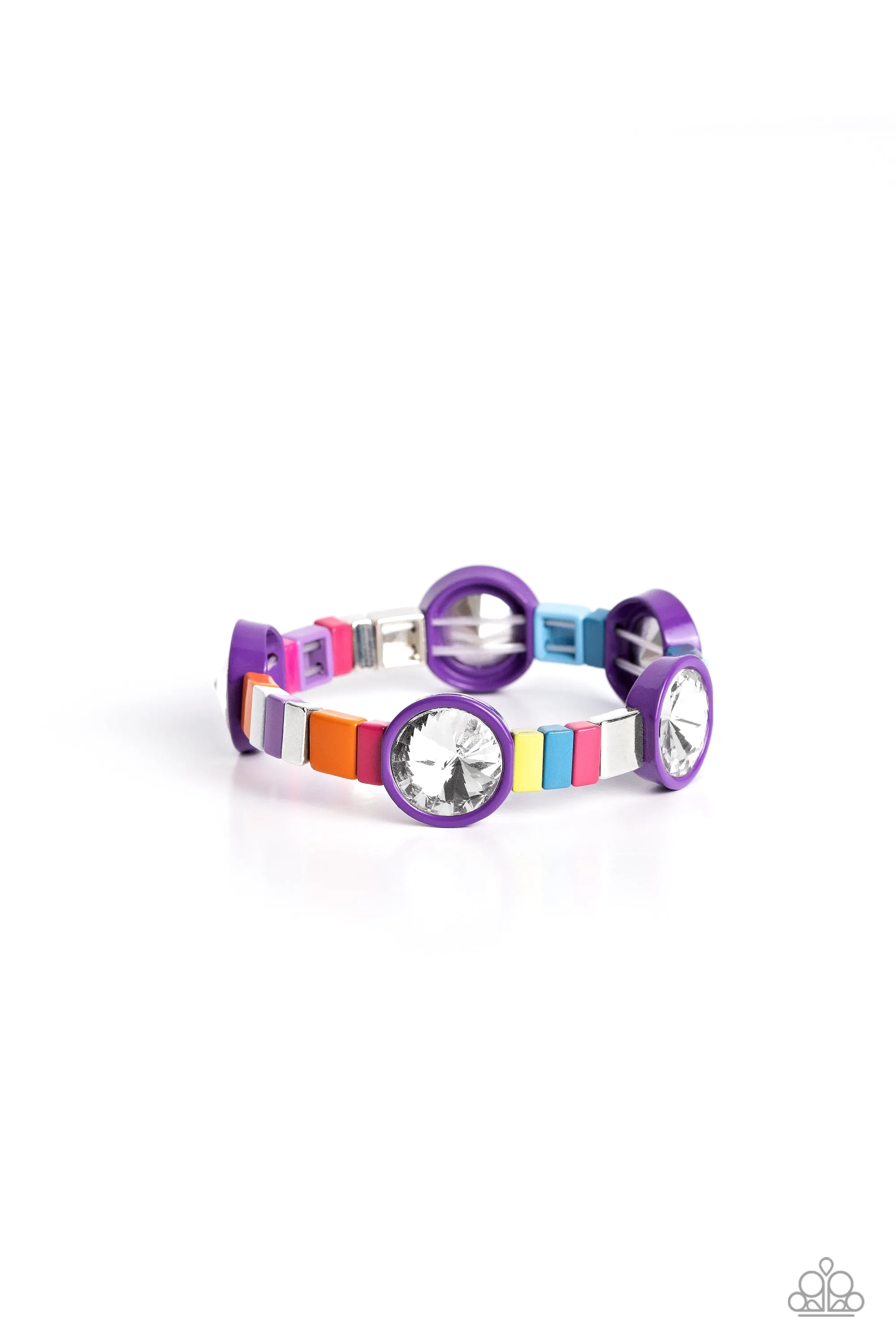 Paparazzi Multicolored Madness Purple Bracelet