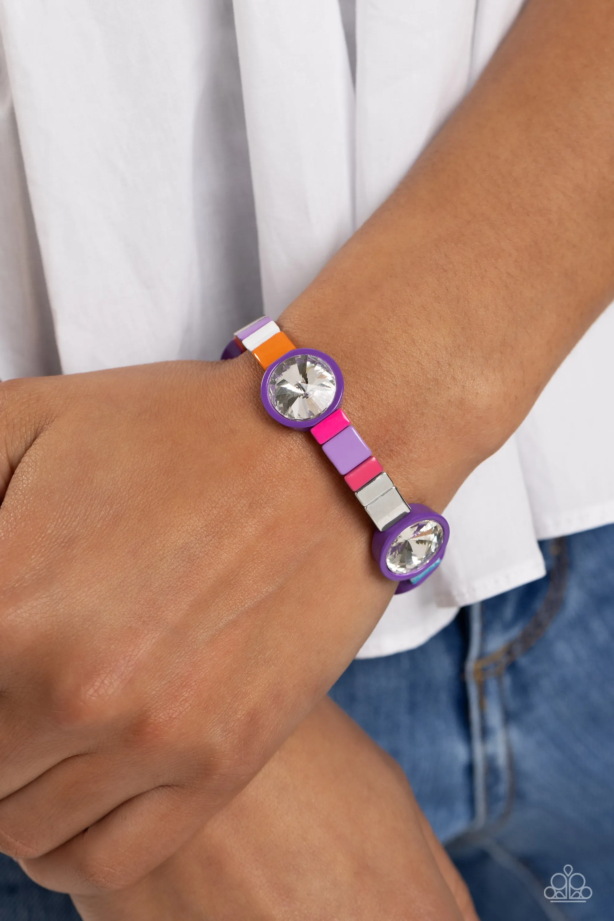 Paparazzi Multicolored Madness Purple Bracelet