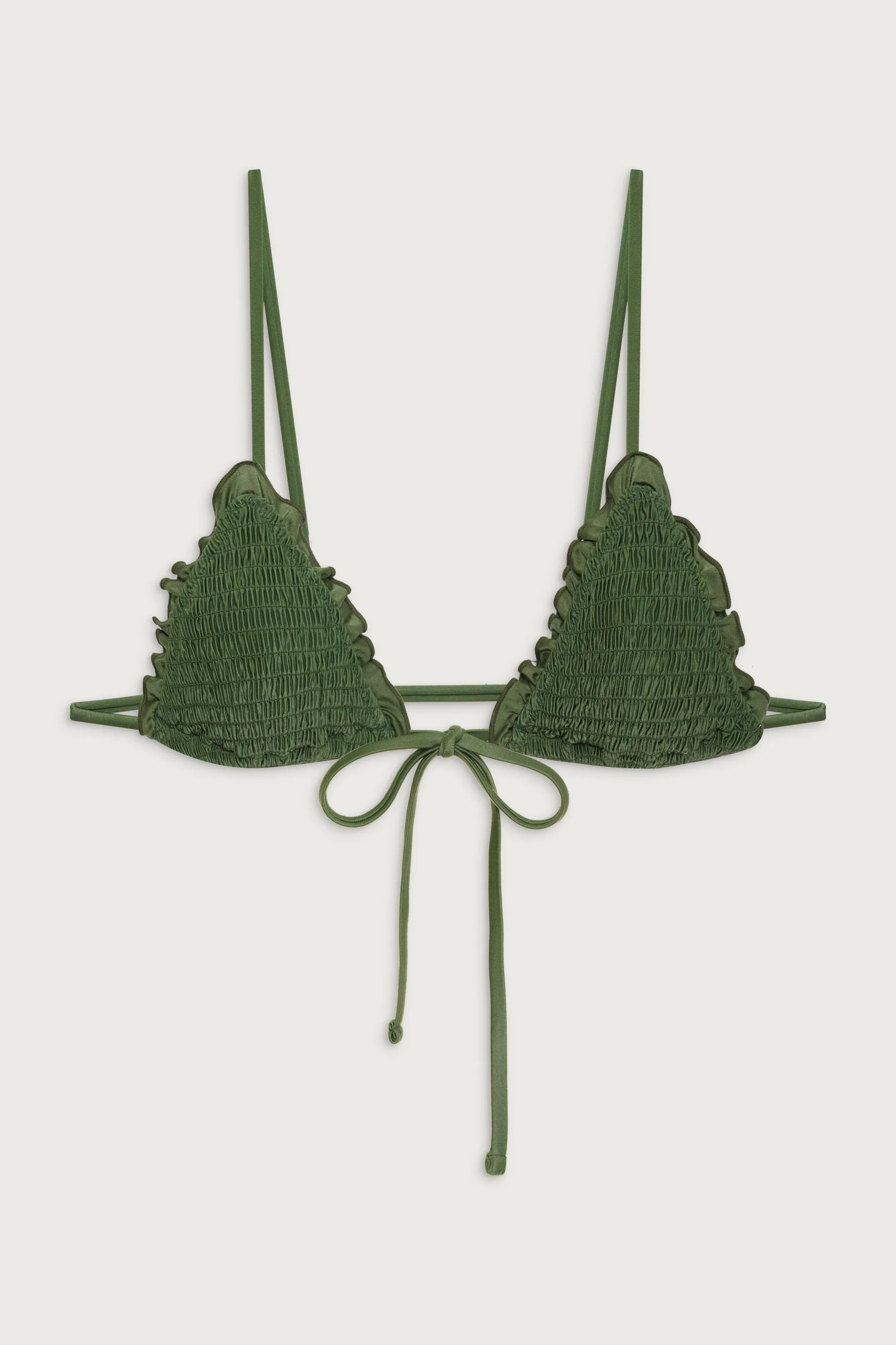 Penny Shine Triangle Bikini Top - Sea Moss