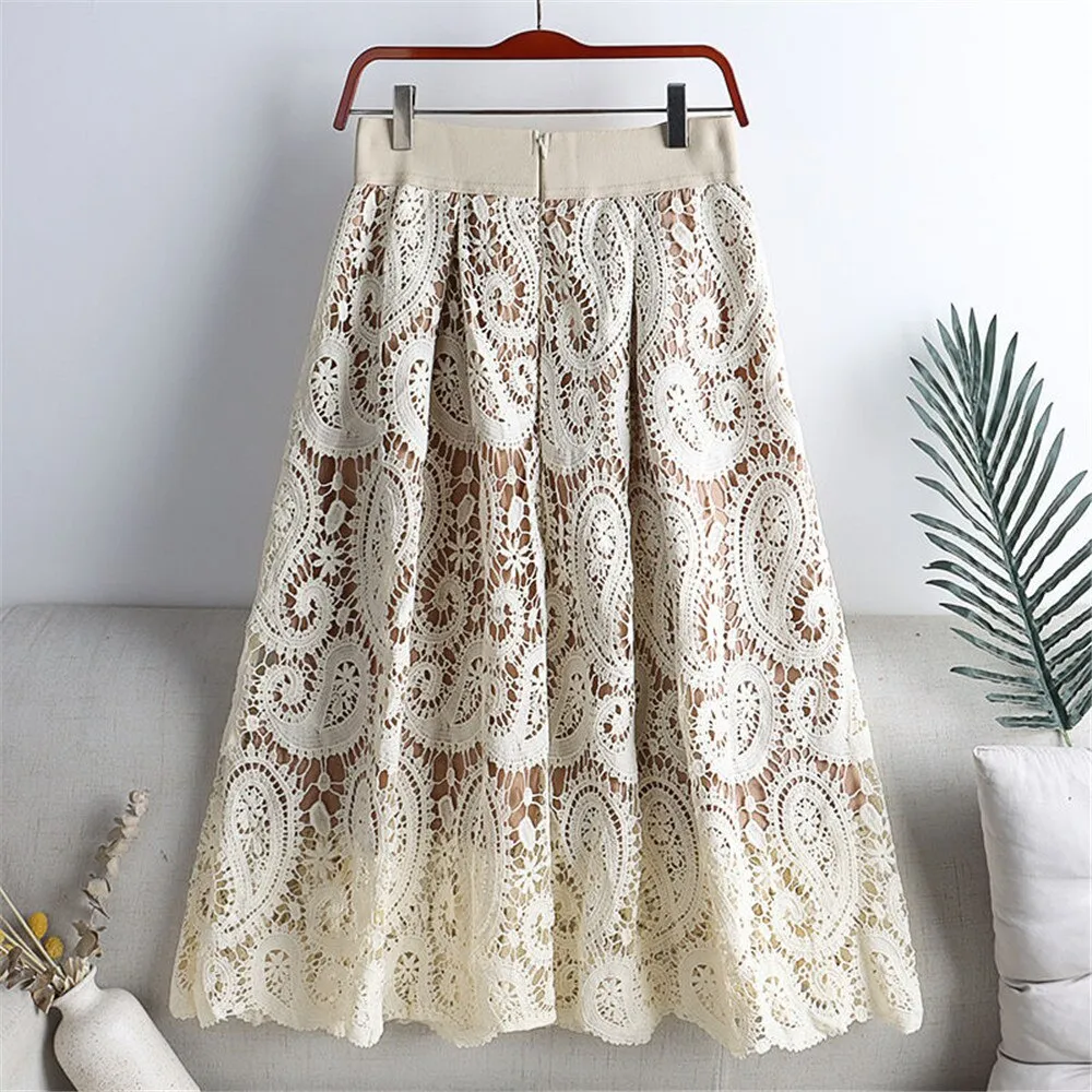 Pleated Lace Skirt (S - 5XL!)