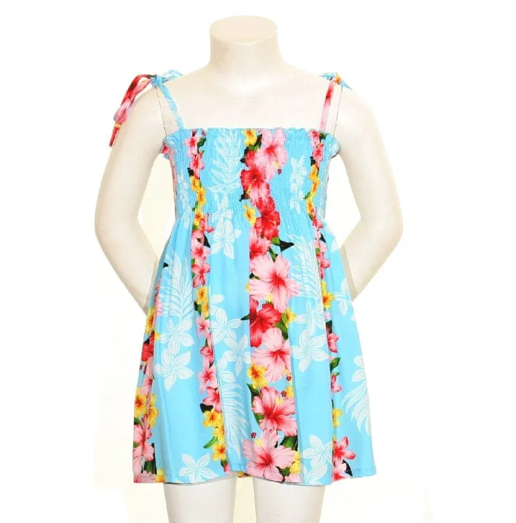 Plumeria Panel Girls Tube Dress