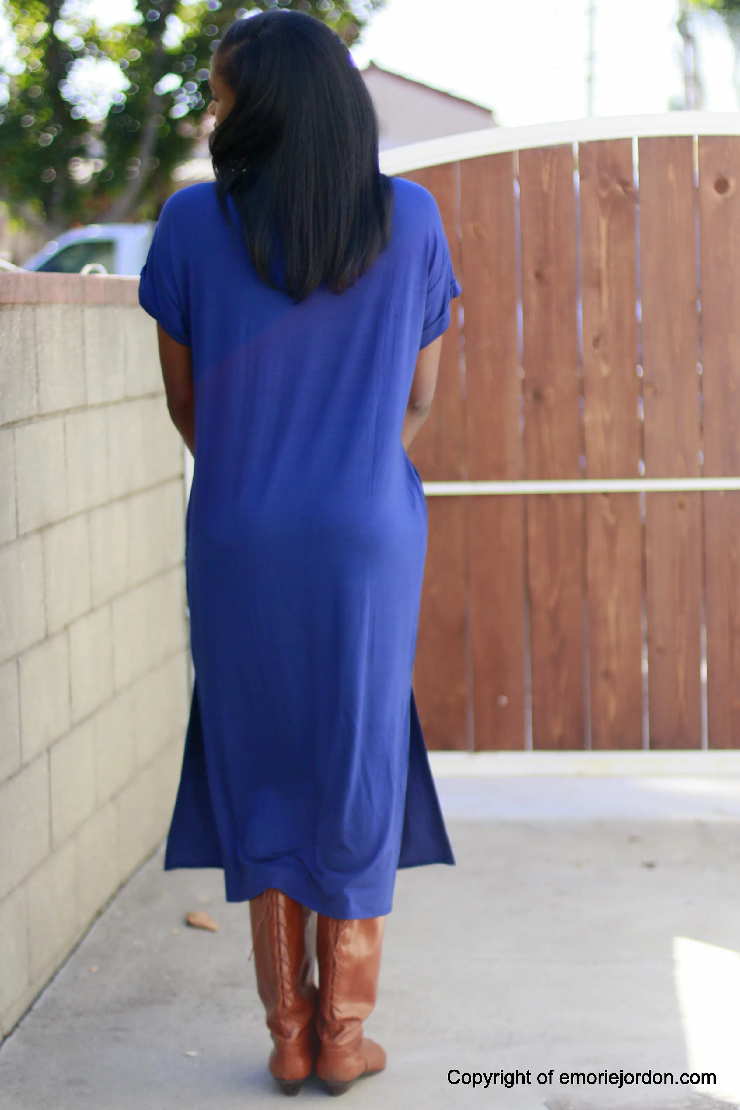 Pocketed T-Shirt Tunic Dress