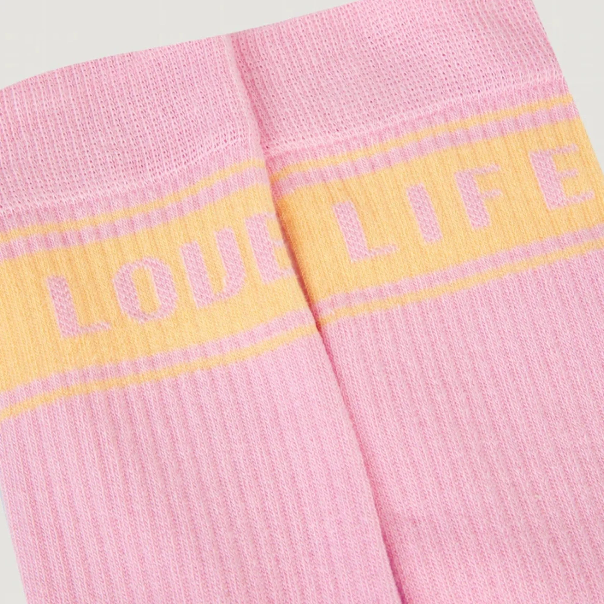 "Love Life" Gasnier Socks (Pink Yellow)