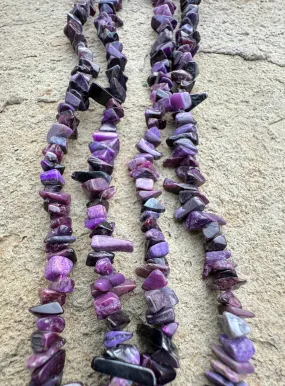 RARE Sugilite (South Africa) 6-10mm chip Bead Strand (16 Inch Strand)