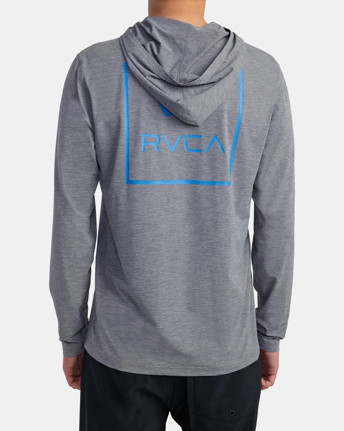 RVCA Long Sleeve Rashguard Hoodie - Heather Grey