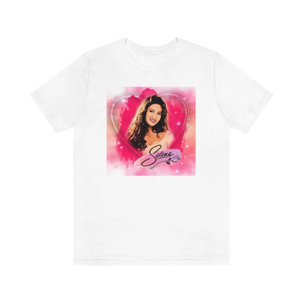 Selena Pink Heart Short Sleeve Tee