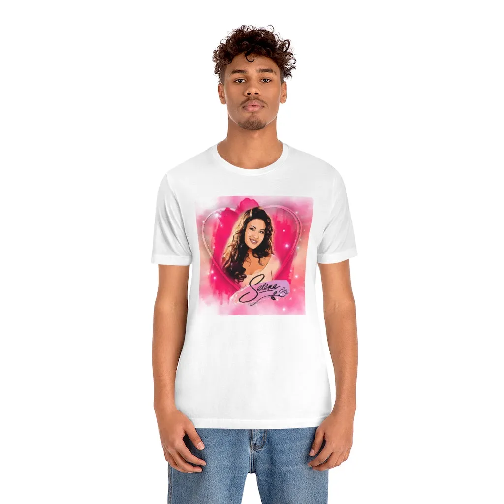 Selena Pink Heart Short Sleeve Tee