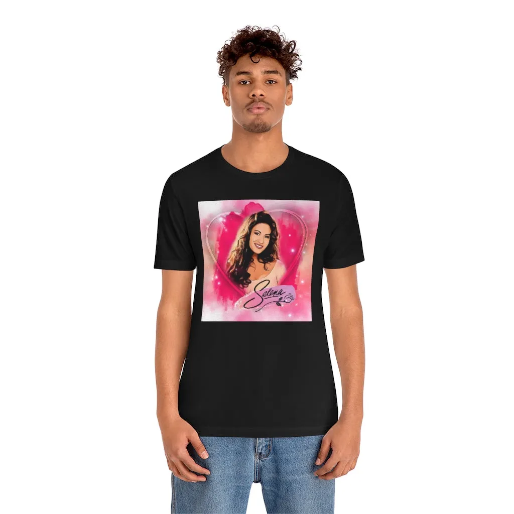 Selena Pink Heart Short Sleeve Tee