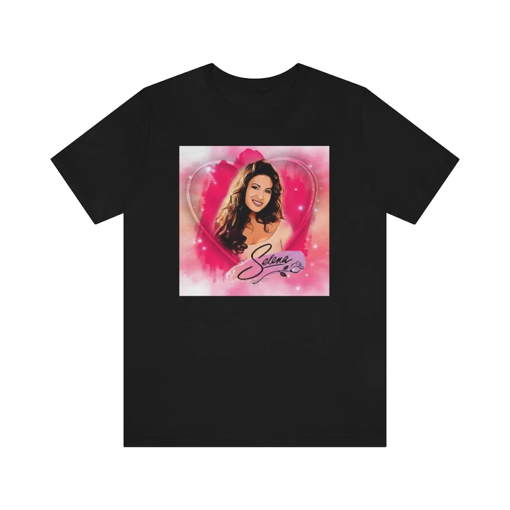 Selena Pink Heart Short Sleeve Tee