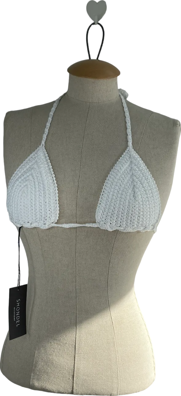 Shondel White La Bon Bikini Top UK S/M