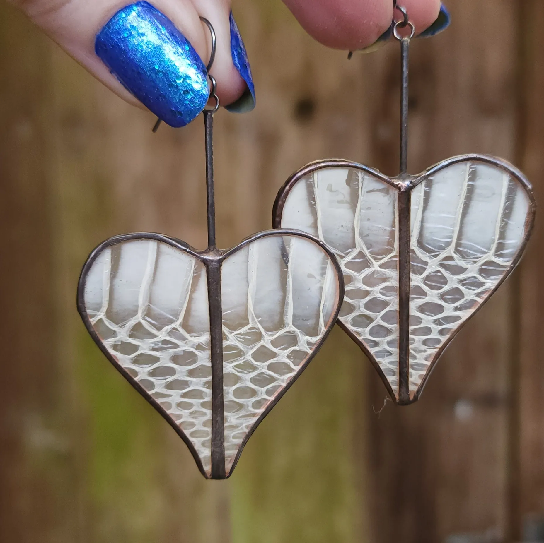 Snakeskin Shed Heart Variations Anniversary Earrings