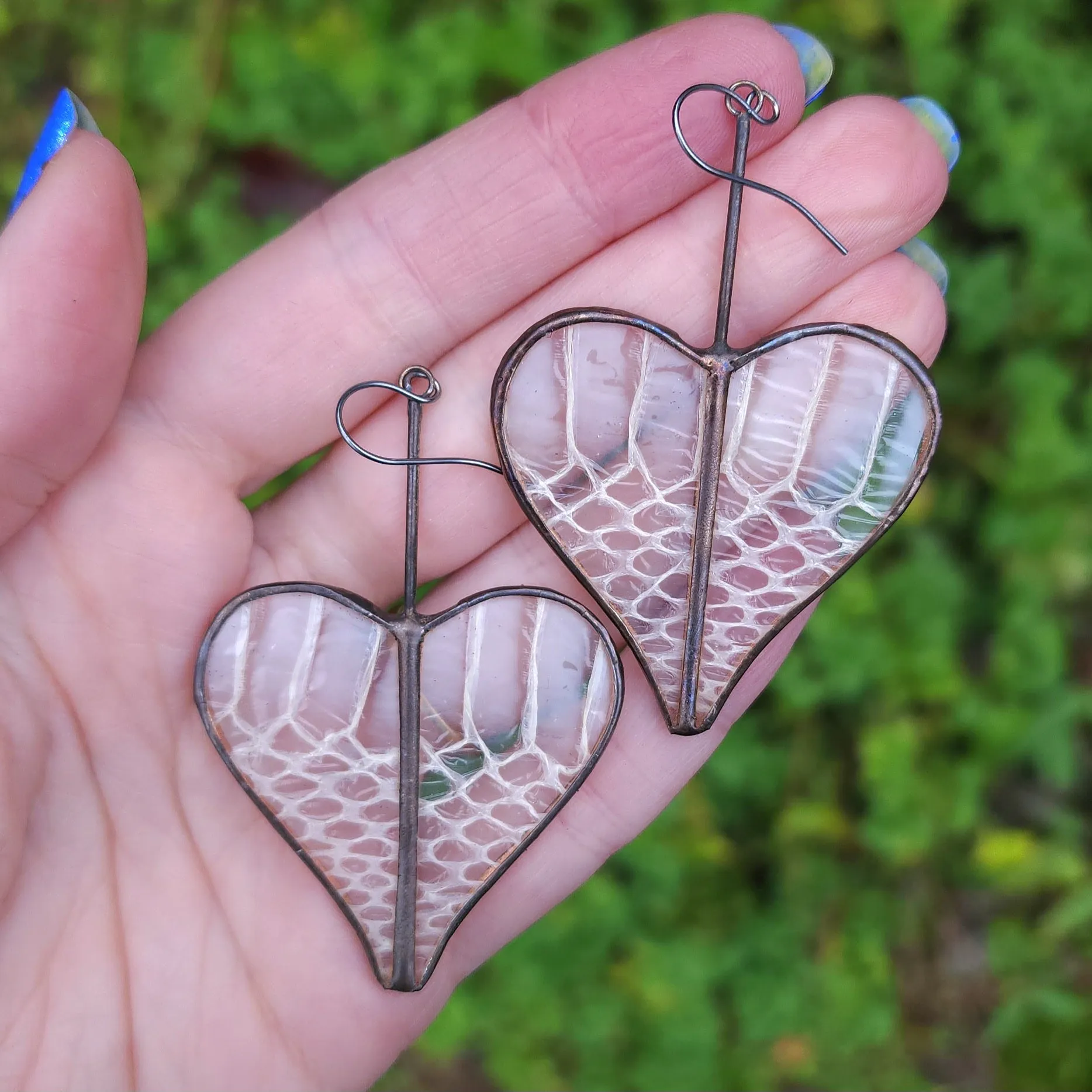 Snakeskin Shed Heart Variations Anniversary Earrings