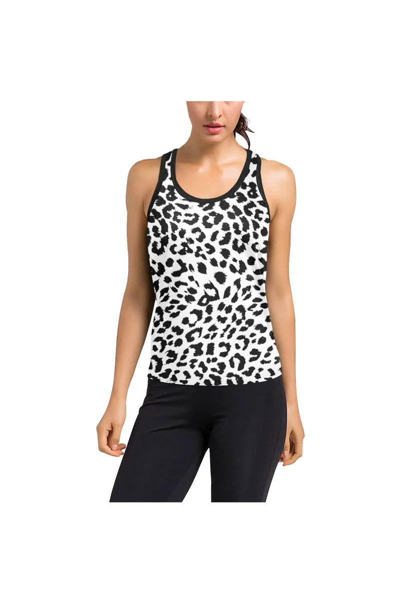 Snow Leopard Print Women's Racerback Tank Top