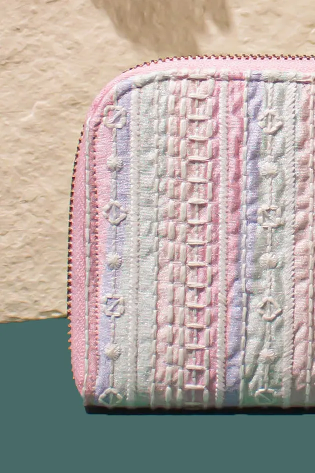 Sorbet Embroidered Wallet