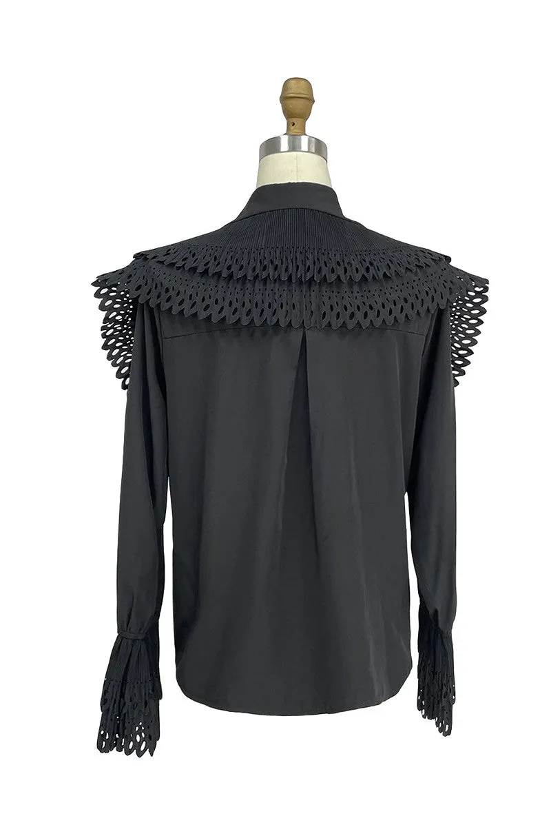 Stacy Lace Laser Cut Blouse