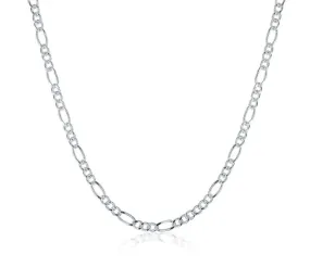 Stainless Steel 3mm Figaro Chain Necklace