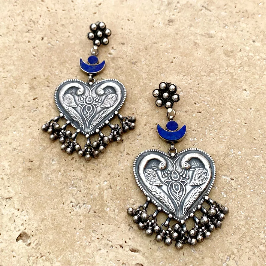 Sterling Silver Earrings - Banjara Lapis