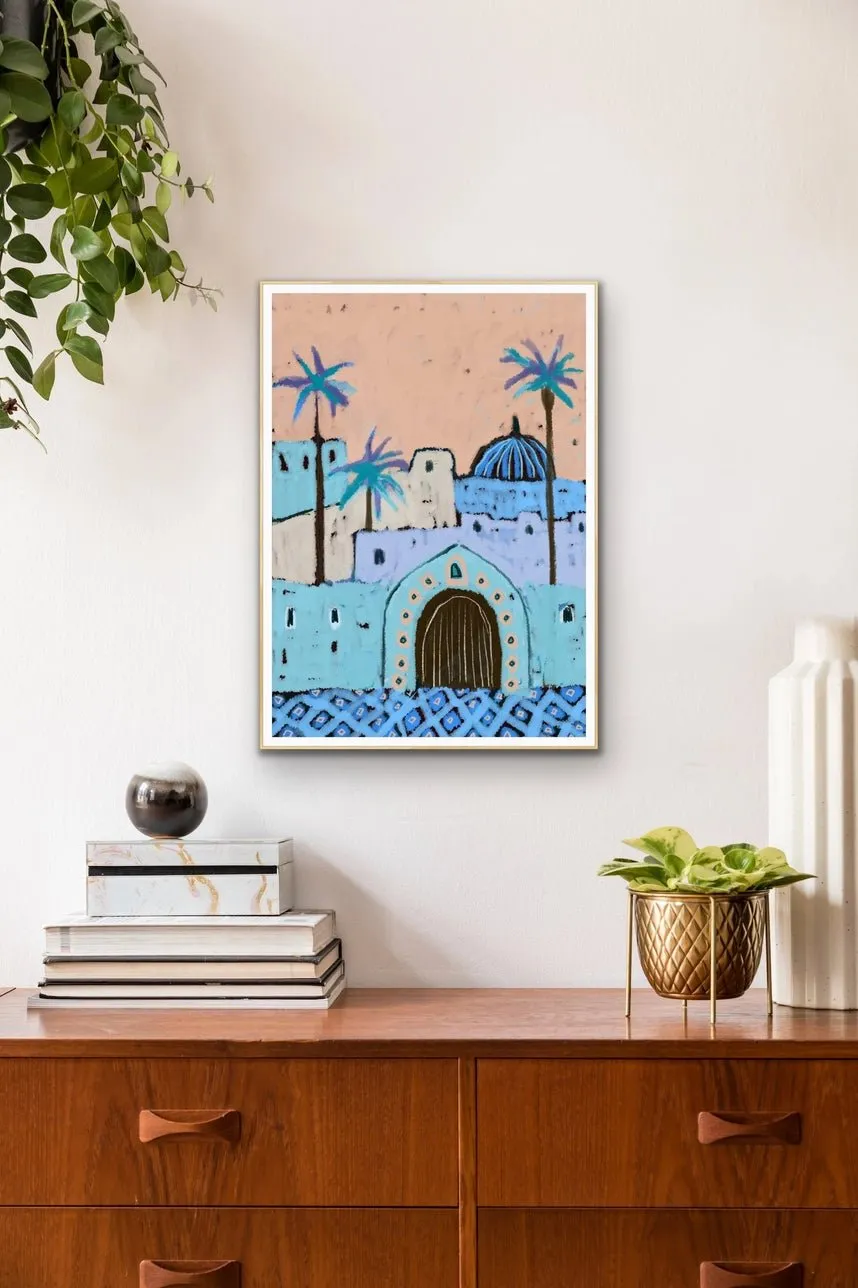 Sue Fantini Art - Blue City Print