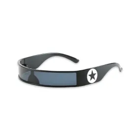 Sunglasses - Futuristic star shield, Black