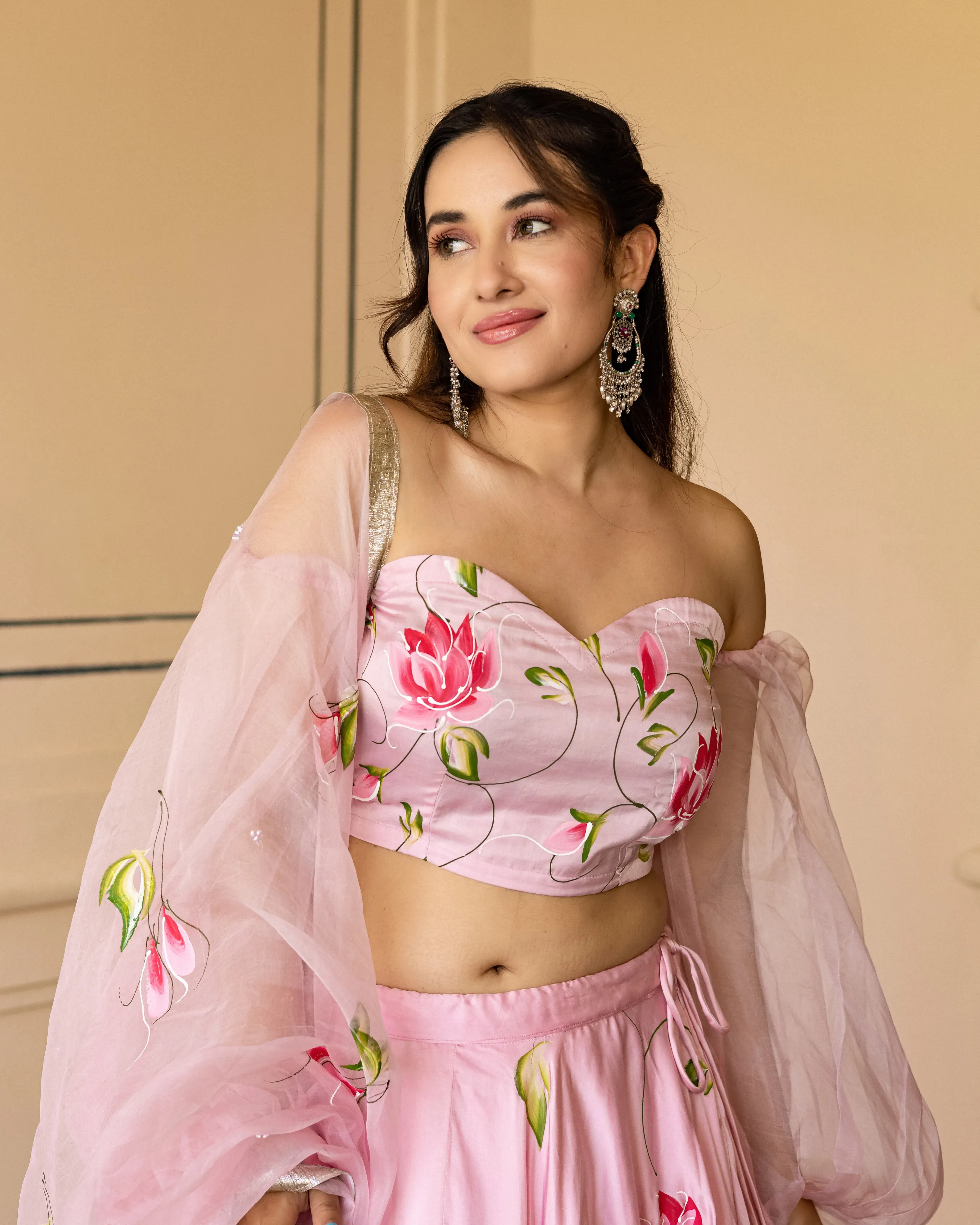 Surati Handpainted Lehenga Set