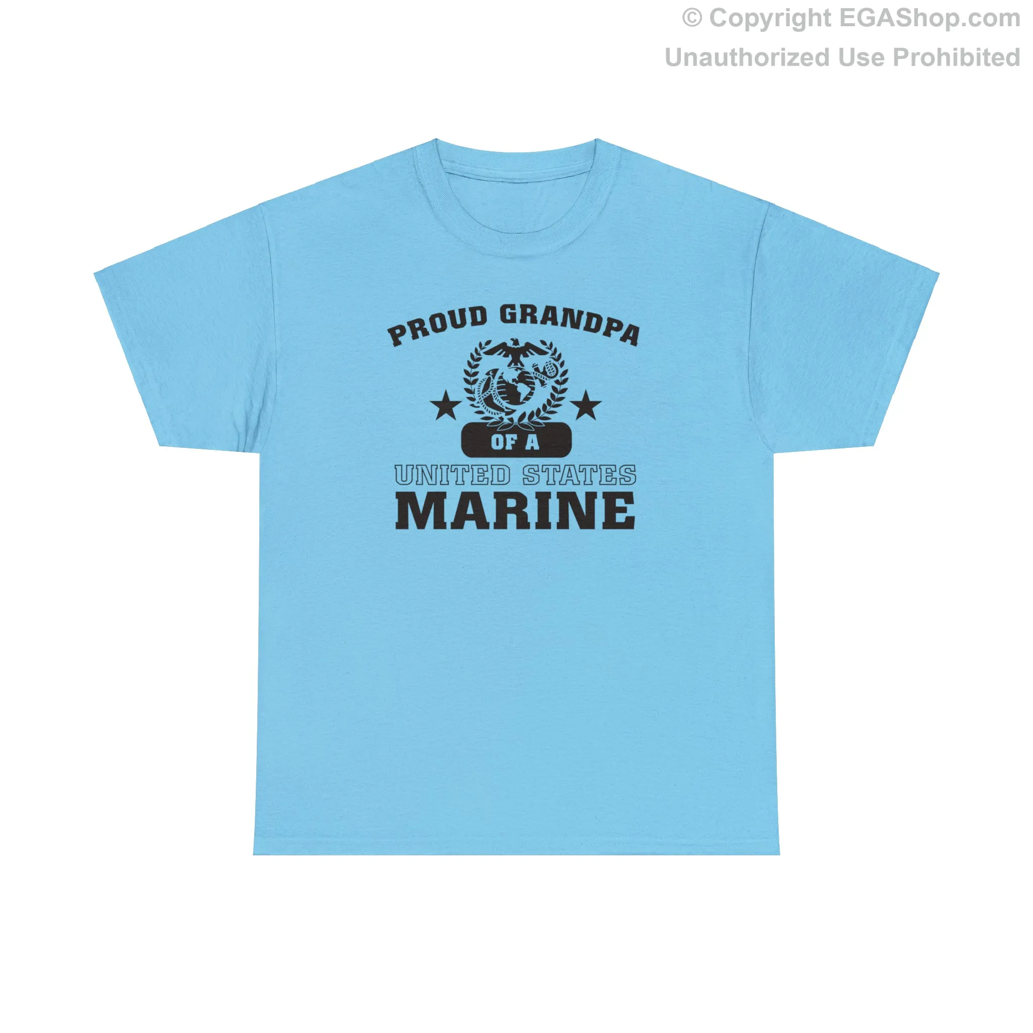 T-Shirt: Proud Grandpa of a Marine (Varsity Style, Color Choices)