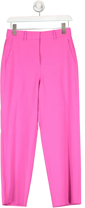 Theory Pink Pleated Wool-blend Pants UK 8