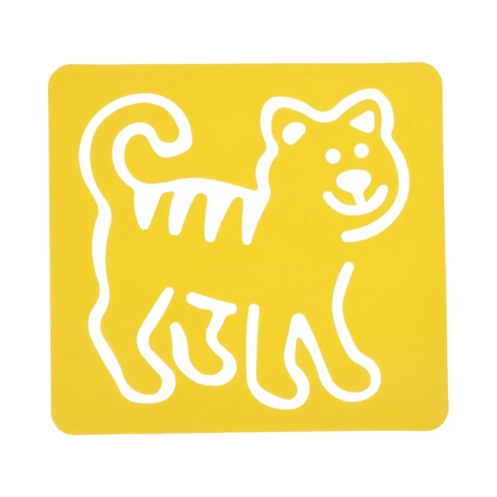 tibetara About 14*15cm Cute Animals set plastic Stencil Drawing Stencil Art Stencil Template for bullet journal 6 each/lot