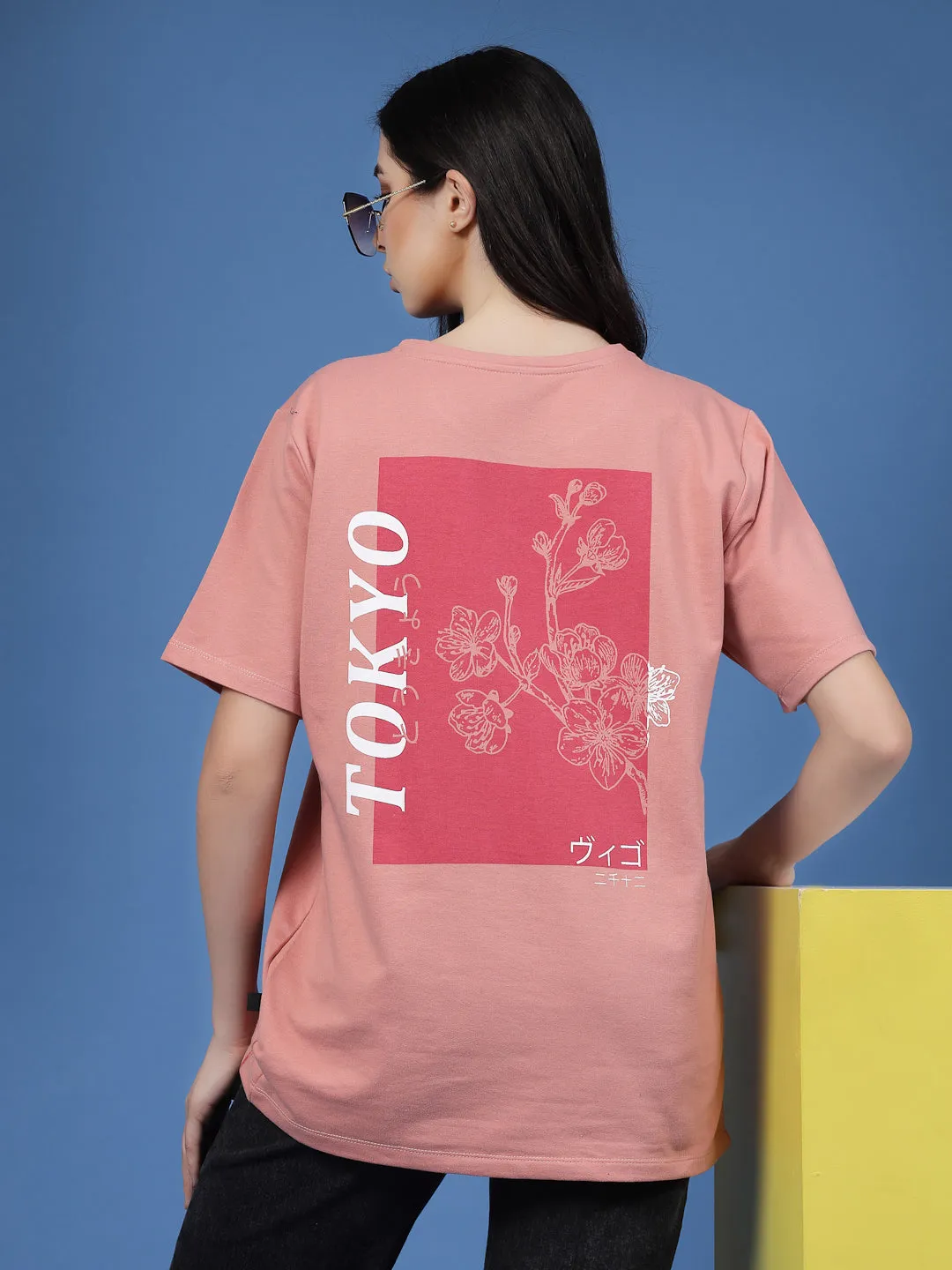 Tokyo Blossom Oversized Jersey T-Shirt