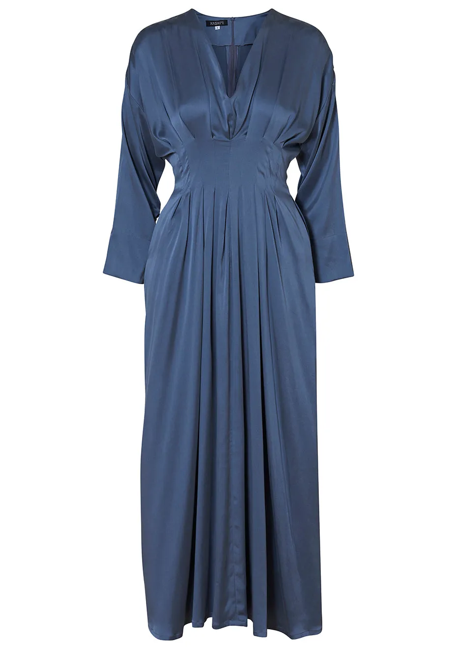 V-neck dress blue